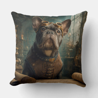 Steampunk Frenchie (Edition 2) - 20" x 20"  クッション