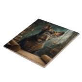 Steampunk Frenchie (Edition 2) - 6" x 6"  タイル (側面)