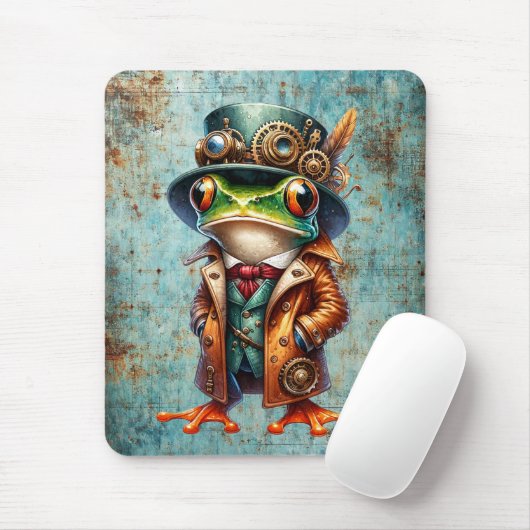 Steampunk Frog マウスパッド (マウス)