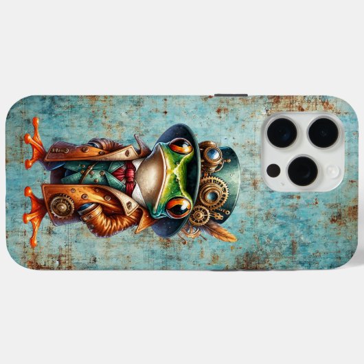 Steampunk Frog Case-Mate iPhoneケース (裏面 (横))