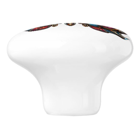 Steampunk Gears and Butterfly  セラミックノブ (側面)