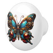 Steampunk Gears and Butterfly  セラミックノブ (右)