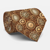 Steampunk Gears Custom Necktie Tie ネクタイ (ロール)