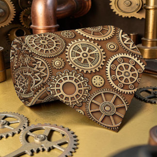 Steampunk Gears Custom Necktie Tie ネクタイ