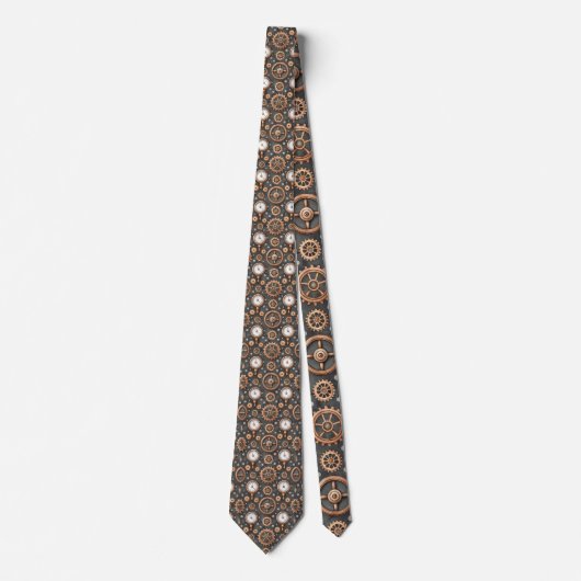 Steampunk Gears Custom Necktie Tie ネクタイ (正面)