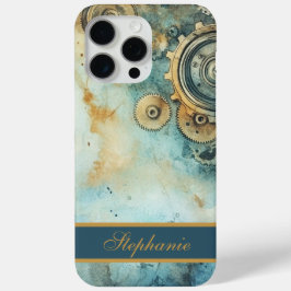 Steampunk Gears  Custom Vintage Industrial  iPhone 15 Pro Maxケース