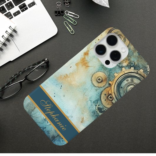 Steampunk Gears  Custom Vintage Industrial  Case-Mate iPhoneケース
