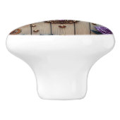 Steampunk Gears, Flowers and Butterflies セラミックノブ (側面)