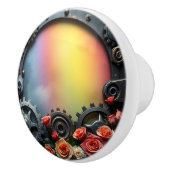 Steampunk Gears,Roses and Rainbow セラミックノブ (右)