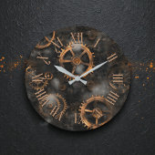 Steampunk Gears Wall Clock ラージ壁時計