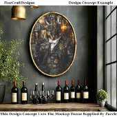 Steampunk German Shepherd, Alsatian BT4 Decopage 薄葉紙