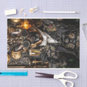 Steampunk German Shepherd, Alsatian BT5 Decopage 薄葉紙 (クラフト)