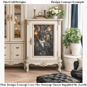 Steampunk German Shepherd, Alsatian BT5R Decoupage 薄葉紙