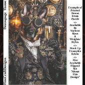 Steampunk German Shepherd, Alsatian BT5R Decoupage 薄葉紙