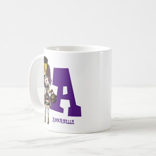 Steampunk Girlコスプレファン名ギフトアートby LeahG コーヒーマグカップ (正面左)