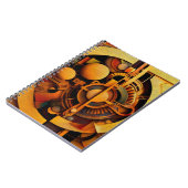 Steampunk Golden Mechanism Abstract ノートブック (左側)