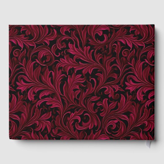 Steampunk Gothicテーマ結婚のパーソナライズされた ゲストブック (裏面)