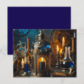 Steampunk Gothic ビクトリアン Scientists Lab Lantern ポストカード (正面/裏面)