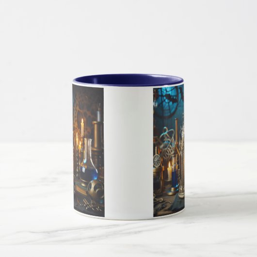 Steampunk Gothic ビクトリアン Scientists Lab Lantern マグカップ (中央)