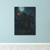 Steampunk Gothic Horror Headless Horseman キャンバスプリント (インサイチュ (ウッドフロア))