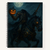 Steampunk Gothic Horror Headless Horseman ノートブック (正面)