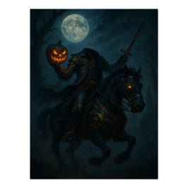 Steampunk Gothic Horror Headless Horseman ポスター
