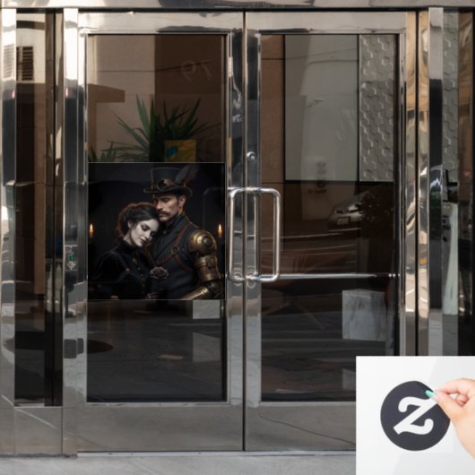 Steampunk Gothic Paar ウィンドウサイン (オフィスドア)