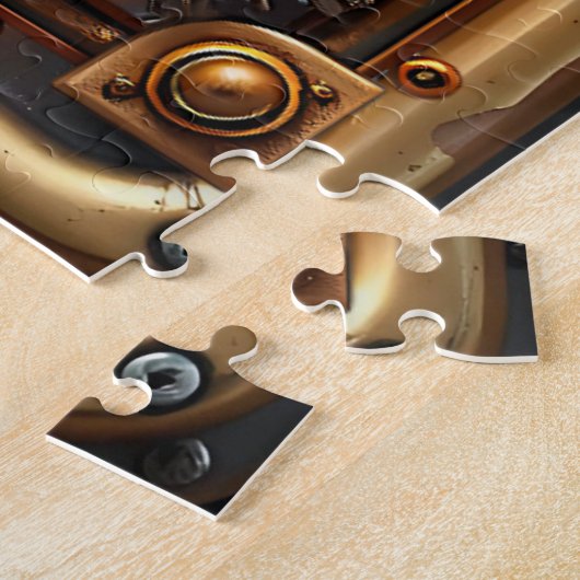 Steampunk Gothic Romantic Photo Personalized ジグソーパズル (側面)