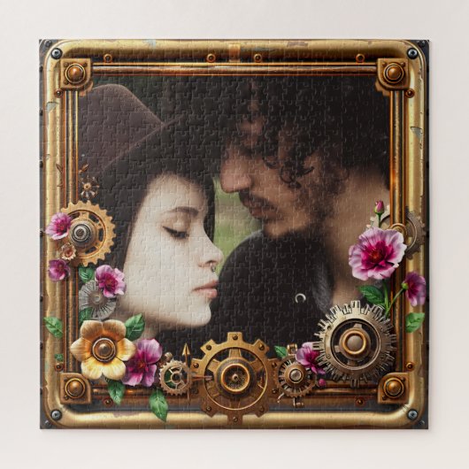Steampunk Gothic Romantic Photo Personalized ジグソーパズル (縦)