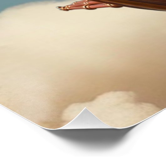 Steampunk Gummy Bear Pilot in Fantasy Airship ポスター (コーナー)