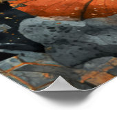 Steampunk Halloween Art Poster ポスター (角)