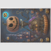 Steampunk Halloween Pumpkin Queen Castle  薄葉紙 (正面)