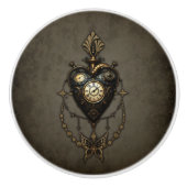 Steampunk heart セラミックノブ (正面)