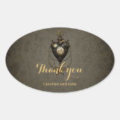 Steampunk heart, 楕円形シール (正面)