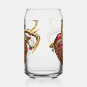 Steampunk Heart Anatomical Rubies and Gears ガラス缶 (右)