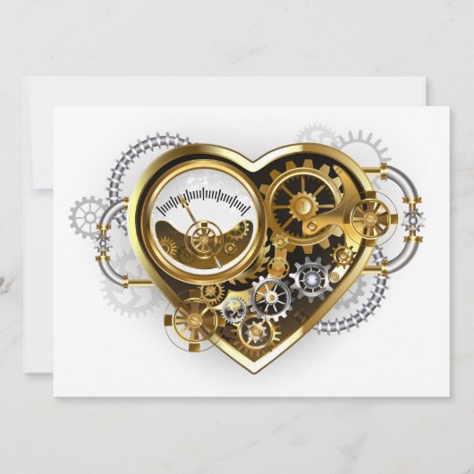 Steampunk Heart with a Manometer カード (正面)