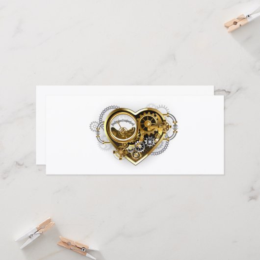 Steampunk Heart with a Manometer カード (正面/裏面インサイチュ)