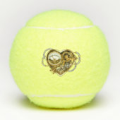 Steampunk Heart with a Manometer テニスボール (正面)