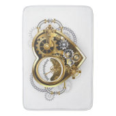 Steampunk Heart with a Manometer バスマット (正面縦)