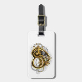 Steampunk Heart with a Manometer ラゲッジタグ (正面縦)