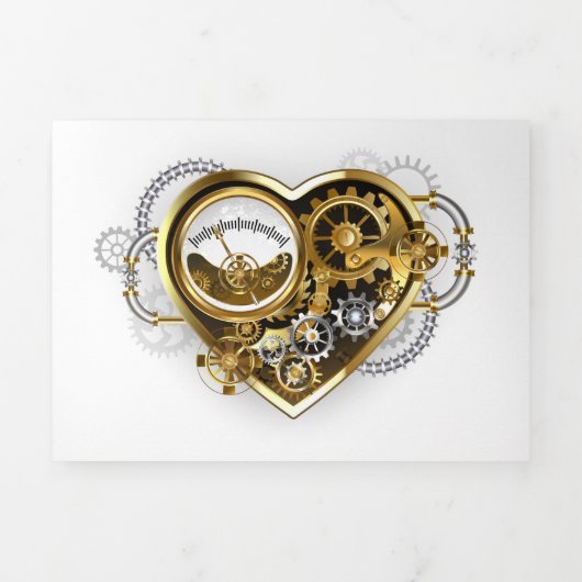 Steampunk Heart with a Manometer 三つ折り案内状 (カバー)