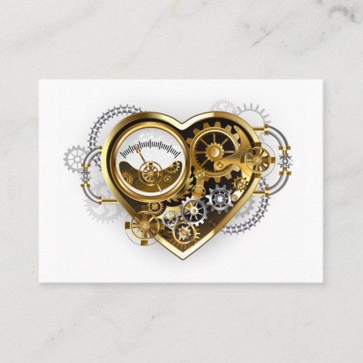 Steampunk Heart with a Manometer 割引カード (正面)