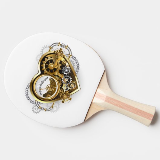 Steampunk Heart with a Manometer 卓球ラケット (横)