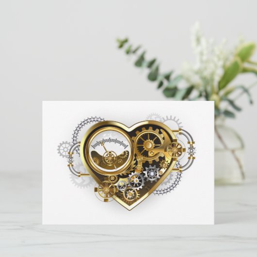 Steampunk Heart with a Manometer 案内状 (スタンド正面)