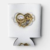 Steampunk Heart with a Manometer 缶クーラー (正面)