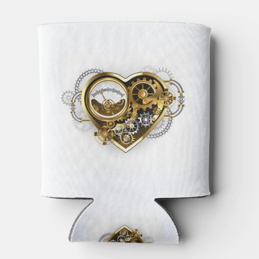 Steampunk Heart with a Manometer 缶クーラー (裏面)