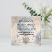 Steampunk Hot Air Balloon Wedding Invitation 招待状 (スタンド正面)