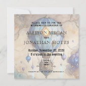 Steampunk Hot Air Balloon Wedding Invitation 招待状 (正面)