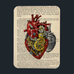 Steampunk Human Heart Anatomy Sci Fi Art  マグネット<br><div class="desc">Sci Fi Steampunk red human Heart Anatomy original digital painting Art  Magnet</div>