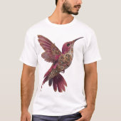 Steampunk Hummingbird — Magenta & Brass Clockwork  Tシャツ (正面)